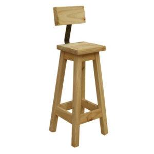 Taburete 0,75 respaldo hierro