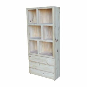 Biblioteca asia repartida 0,80x0.30x1.80 c/cajon