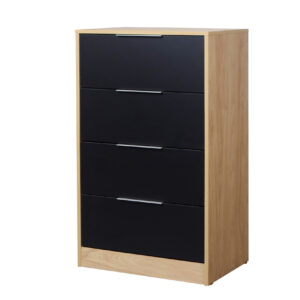 Chifonier murano hickory negro - 1 caja