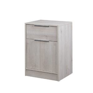 Mesa de luz murano 1c 1 pta pino blanco - 1 caja