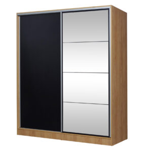 Placard murano 180 corr hickory negro c/e - 3 cajas