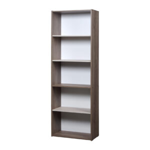 Biblioteca 5 esp mesina nebraska gris/pino bco - 1 caja