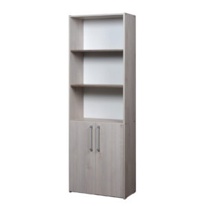 Biblioteca 5 esp 2ptas mesina pino bco/neb. gris - 1 caja