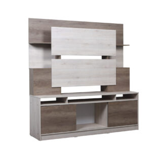 Centro entret. mesina 1,80mts. pino bco/neb.gris - 2 cajas