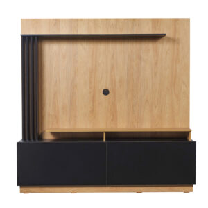 Centro ent. scaletta mesina hickory/negro - 2 cajas