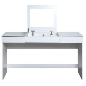 Escritorio camarin 130 c/espejo mesina blanco - 1 caja