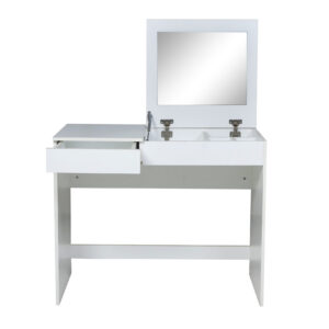 Escritorio camarin 90 c/espejo mesina blanco