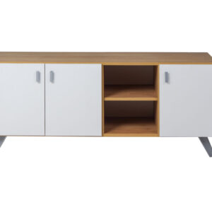 Mesa living 3p 1.20m mesina hickory / blanco tx - 1 caja