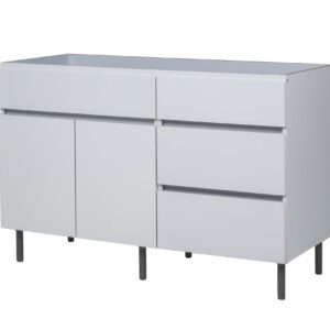 Bajo mesada livorno 120 2p 3c blanco norte - 1 caja