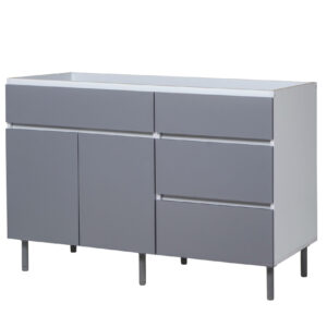 Bajo mesada livorno 120 2p 3c gris polar - 1 caja