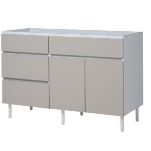 Bajo mesada livorno 120 2p 3c beige avellana - 1 caja