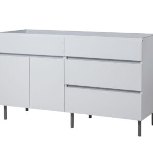 Bajo mesada livorno 140 2p 3c blanco norte - 1 caja