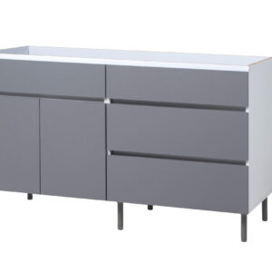 Bajo mesada livorno 140 2p 3c gris polar - 1 caja