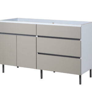 Bajo mesada livorno 140 2p 3c beige avellana - 1 caja