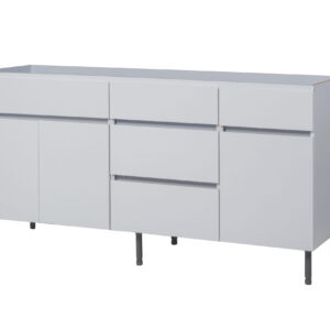 Bajo mesada livorno 160 3p 4c blanco norte - 2 cajas