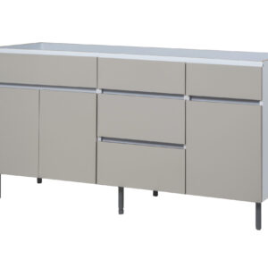 Bajo mesada livorno 160 3p 4c beige avellana - 2 cajas