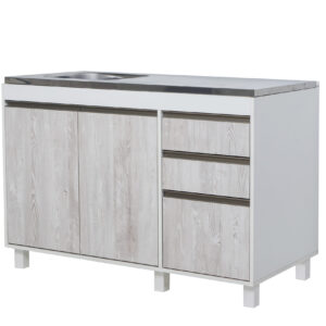 Bajo mesada sorrento 120 2p 3c cascina-arcilla - 1 caja