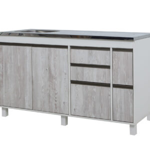 Bajo mesada sorrento 140 2p 5c cascina-arcilla - 1 caja