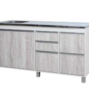 Bajo mesada sorrento 160 2p 5c cascina-gris - 1 caja