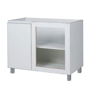 Bajo mesada potenza 98 esq. 1p bco. alum. - 1 caja